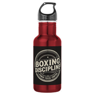 Garrafa Disciplina de Boxe Motivação Academia Vintage