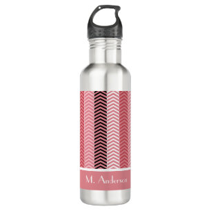 Garrafa Divisórias Chevon Rosa Moderna Chic com Nome