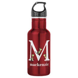 Garrafa Dr. Seuss ABC: Carta M - Branco   Adicione seu nom