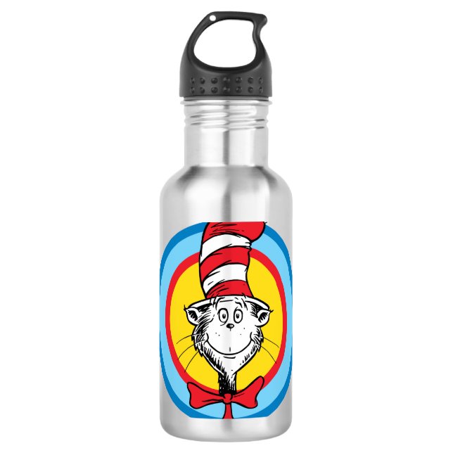 Garrafa Dr. Seuss | Gato no Gráfico da Cabeça de Chapéu (Frente)