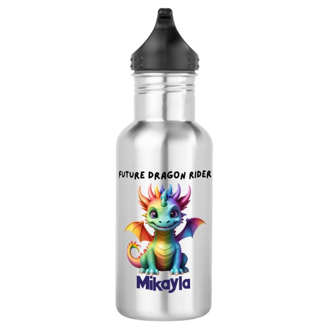 Garrafa Dragão Arco-Íris Personalizado (Direita)