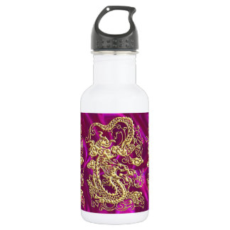 Garrafa Dragão Dourado magenta Satin Impressão
