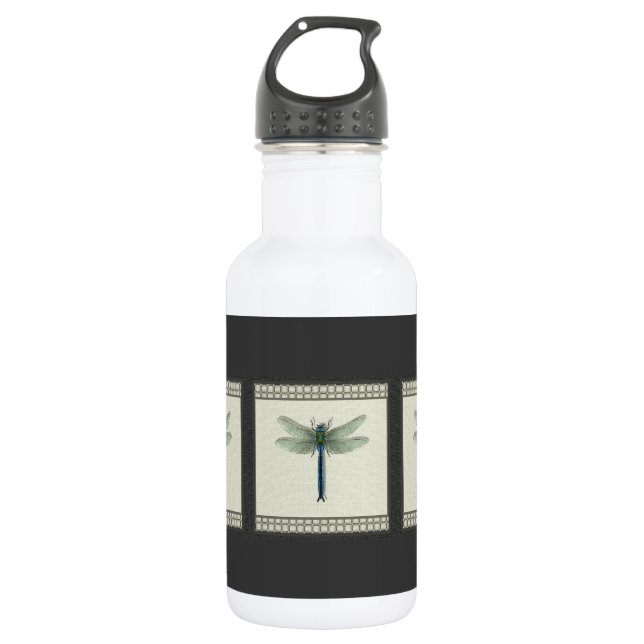 Garrafa Dragonfly Azul Elegante (Frente)