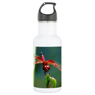 Garrafa Dragonfly Frontal Vermelha e Negra