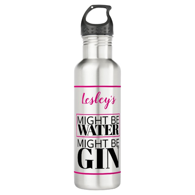 Garrafa É gin ou não? Pode ser o Gin! Personalizado. (Frente)