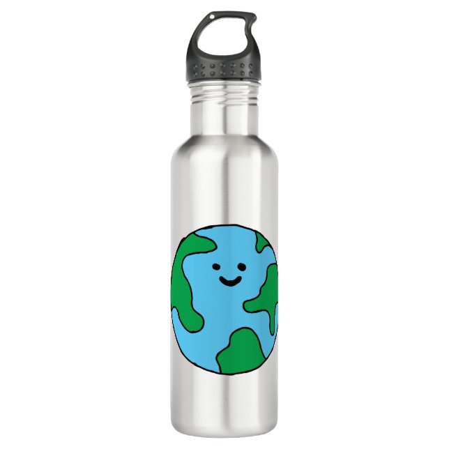 Garrafa Ecoamigo do Mundo Ícone Feliz Terra Clipart Ecofri (Frente)