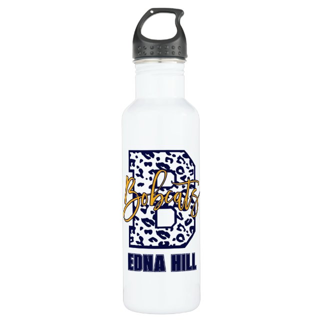Garrafa Edna Hill "B" Bobcats Water Bottle (Frente)