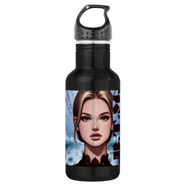 Garrafa Ela. Design de Caráter Animado (Frente)