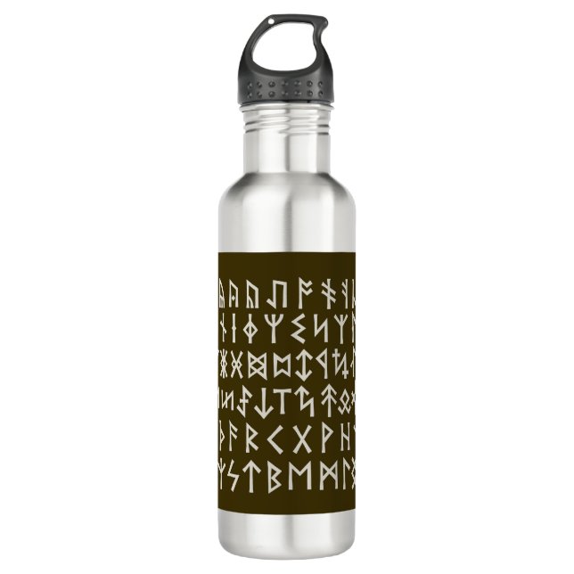 Garrafa Elder Futhark Runes (Frente)