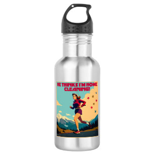 Garrafa Ele acha que estou em casa limpando Sassy Runner