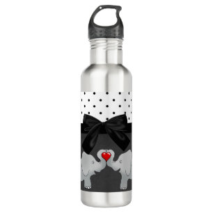 Garrafa Elefantes Adoráveis, Bolinhas, Arco Preto