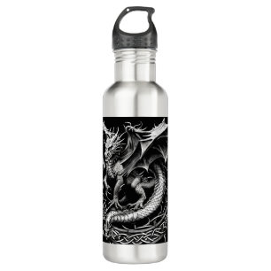 Garrafa Elegância Celtic Dragon: Black & Cinza Tatt