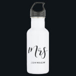 Garrafa Elegante senhora personalizada<br><div class="desc">Copo de café para casal Sr e Sra,  personalizável com seu próprio nome e suas cores favoritas.</div>