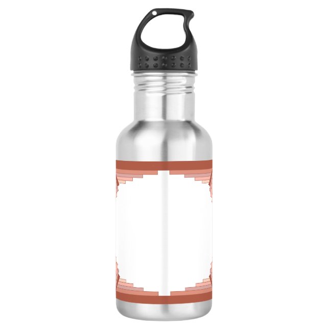 Garrafa Elementos de arte deco numa paleta dourada rosa (Frente)