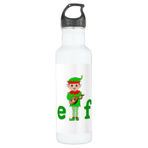 Garrafa Elf Musical Moderno em Branco