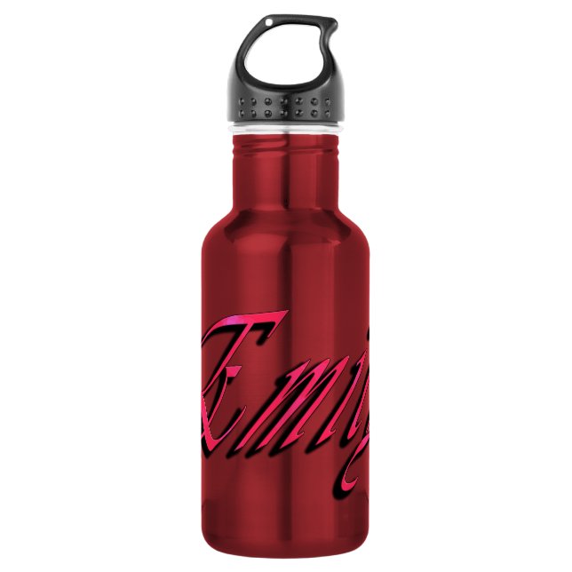 Garrafa Emily, Nome Logotipo, (Frente)