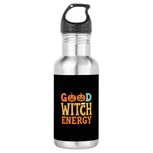 Garrafa Energia de Boa Bruxa no Design de Abóbora de Hallo