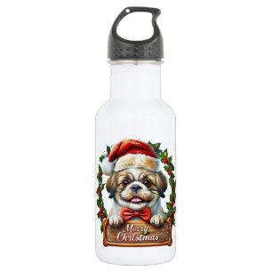 Garrafa Enfeites de natal de Cachorro Bonito - Feliz Natal