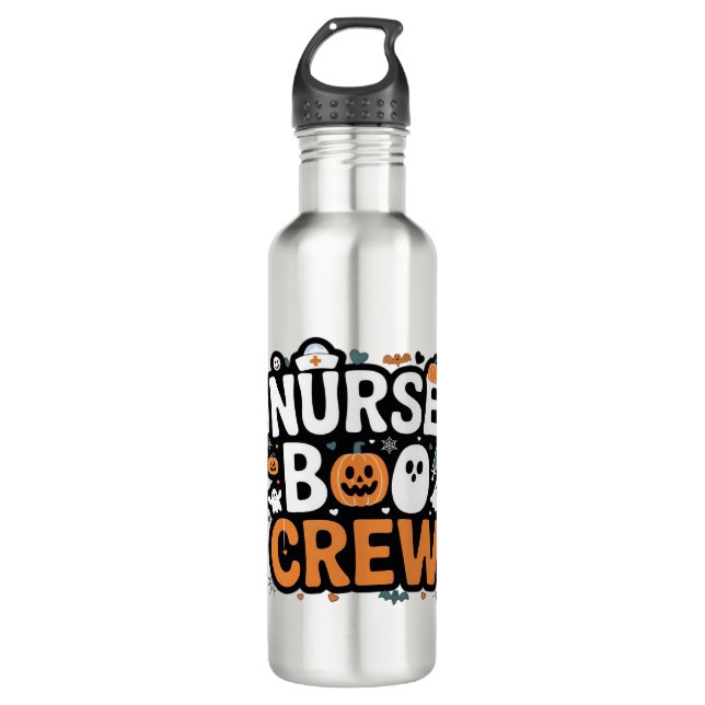 Garrafa Enfermeira Boo Crew Halloween Healthcare Hero Spoo (Frente)