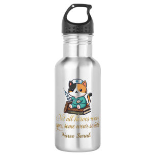 Garrafa Enfermeira Fofa Gato Calico Presente Personalizado