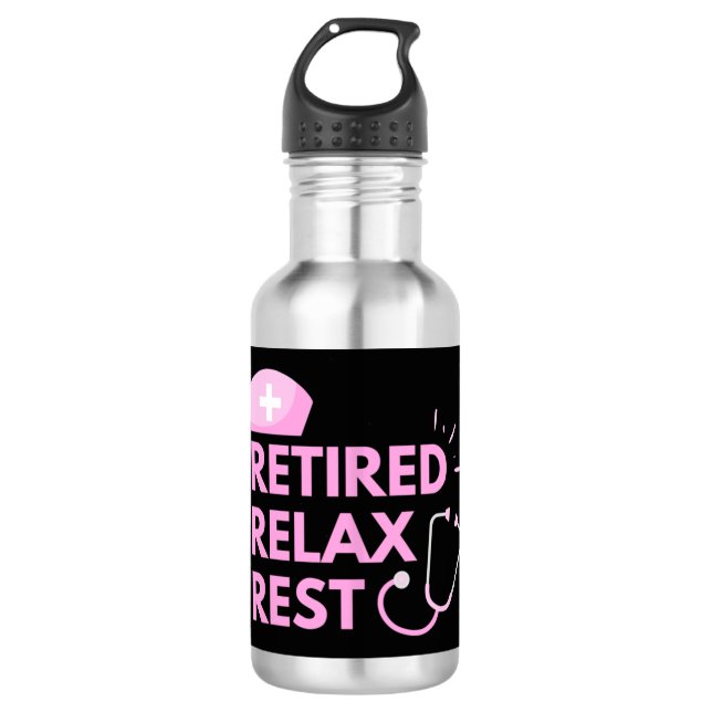 Garrafa Enfermeira Fresca Aposentada Relaxe - Para Enferme (Frente)