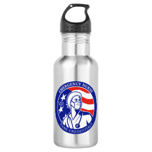 Garrafa Enfermeira Registrada RN Bandeira Patriótica EUA P