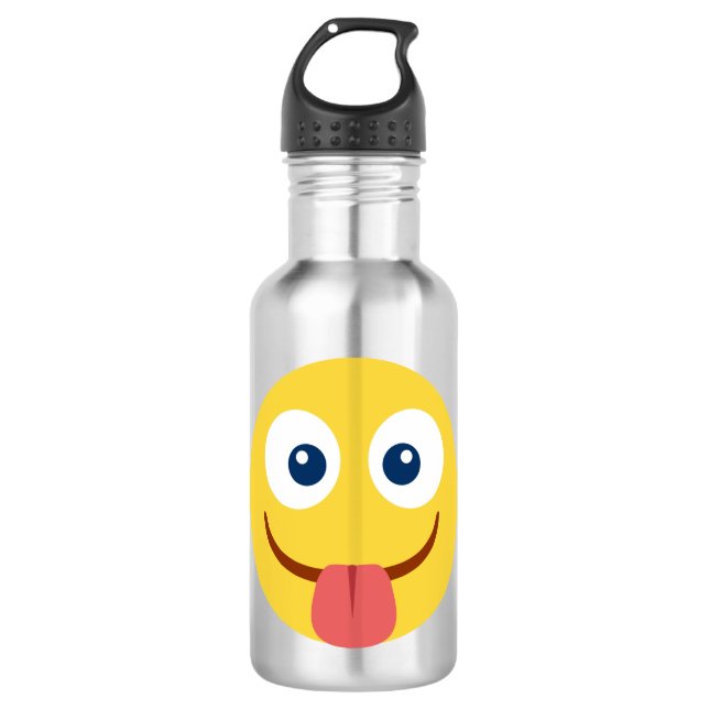 Garrafa Enfiada A Língua Emoji (Frente)