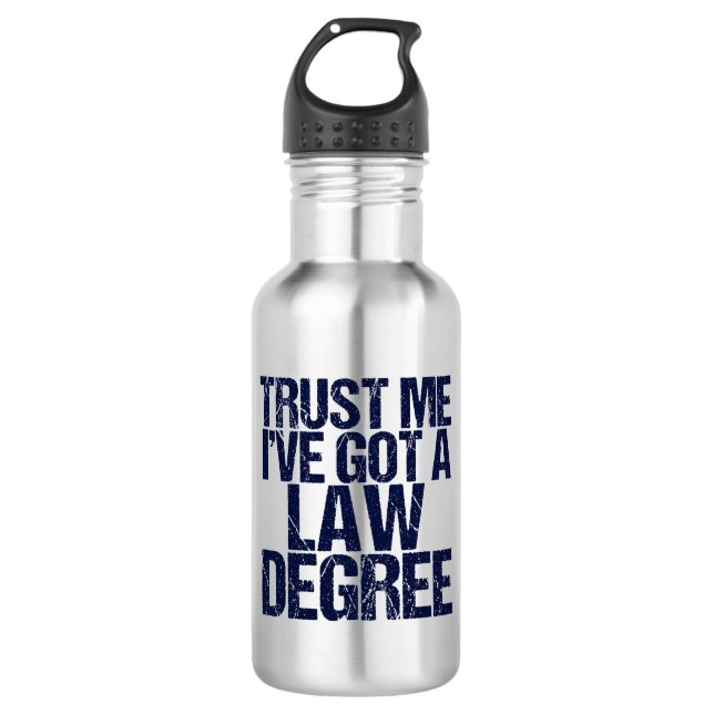 Garrafa Engraçada Faculdade de Direito - Advogado Humor Co (Frente)
