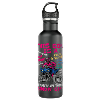 Garrafa Engraçado ATV Quad Bike Rapariga Todos Os Terrenos