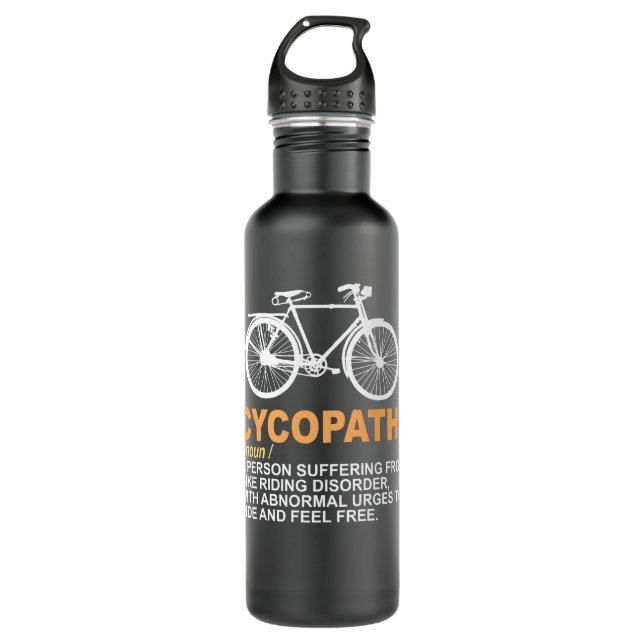Garrafa Engraçado Design de Cycopath para ciclistas (Frente)