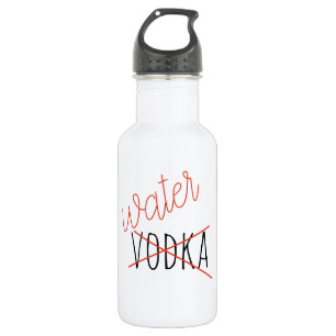 Garrafa Engraçado Não Vodka Bebendo Água Humor