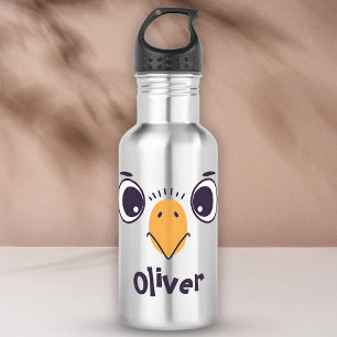 Garrafa Engraçado Rosto de Pássaro com Olhos Grandes