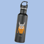 Garrafa Engraçado Viking Personalizado<br><div class="desc">Um viking divertido, perfeito para o seu Escandinavo favorito. Arte original de Nic Squirrell. Altere o nome para personalizar.</div>