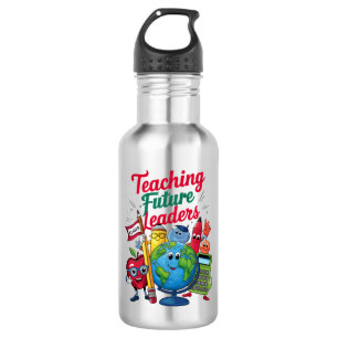 Garrafa Ensino Retro Líderes Futuros Professor Escola 