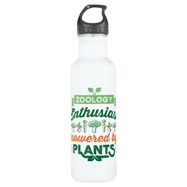Garrafa Entusiasta de Zoologia com Plantas Vegan Gift (Frente)