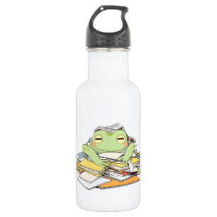 Garrafa Enviar ajuda Sapo enterrado em papelada Design Kaw