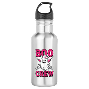 Garrafa Equipe Boo Enfermeira Fantasma Design Vetorial Hal