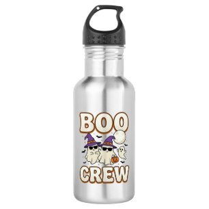 Garrafa Equipe Boo Fantasma Halloween Design Vetorial Vint