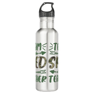 Garrafa Equipe Engraçada Professora Camo Professora de Vol