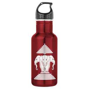 Garrafa Erawan três dirigiu o Lao do elefante/bandeira de