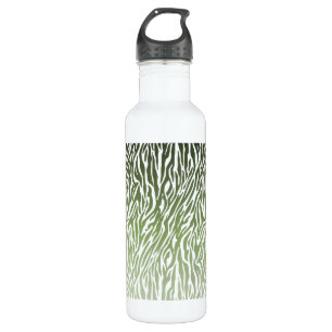 Garrafa Espelho de Impressão de Zebra Verde Selvagem