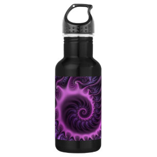 Garrafa Espiral De Arte Fractal, Roxal, Rosa-Legal, vívida