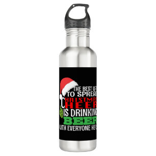 Garrafa Espírito de Feriado do Bebendo de Cerveja Feliz de