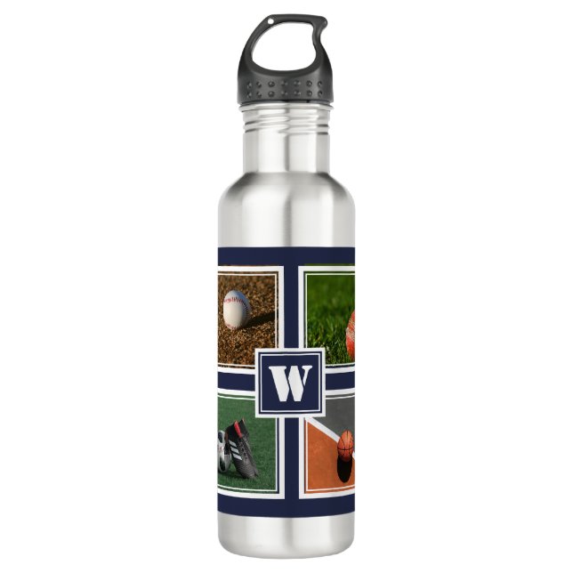 Garrafa ESPORTE Personalizado BALLS Modelo Azul Personaliz (Frente)