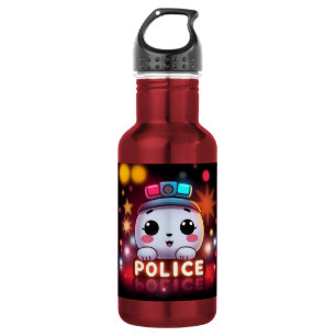 Garrafa Esquadrão Policial Fofo – Design de Patrulha Adorá