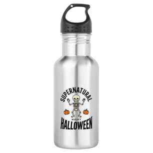 Garrafa Esqueleto de Halloween Supernatural Engraçado Vint