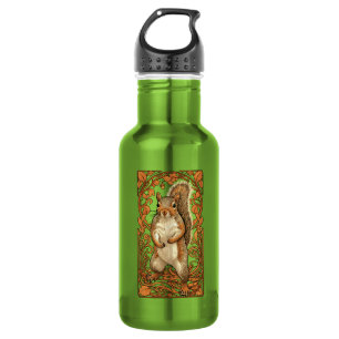 Garrafa Esquilo Art Nouveau - amante de esquilos engraçado