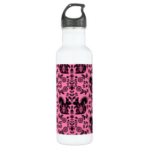 Garrafa Esquilo Arte Foliar Nórdica Escandinava