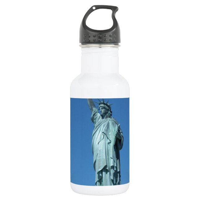 Garrafa Estátua da Liberdade contra um céu azul (Frente)