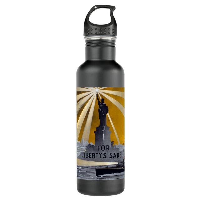 Garrafa Estátua da Liberdade - Tocha e Segunda Guerra Mund (Frente)